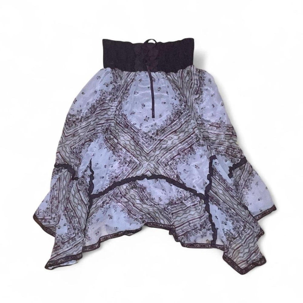 Elegant Black and Purple Women's Skirt